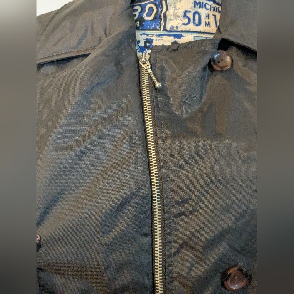 Petite Sophisticate Women's Brown Belted Puff Nylon Jacket - Picture 8 of 8